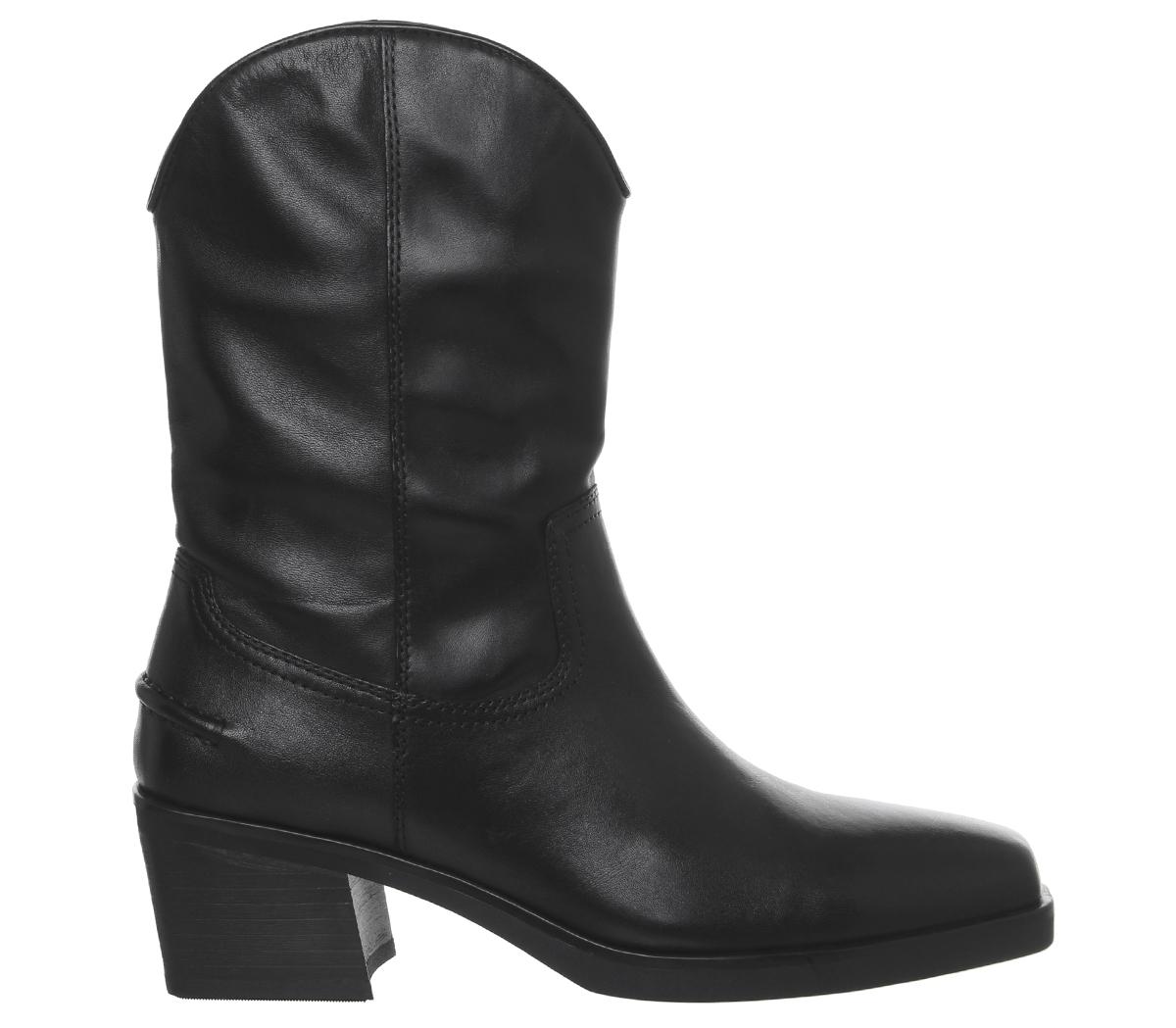 Vagabond Shoemakers Simone Cowboy Boots Black Women's Ankle Boots