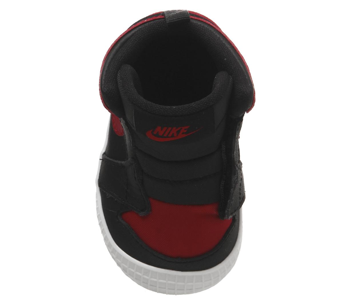 Jordan Jordan 1 Crib Booties Black Varsity Red White Unisex