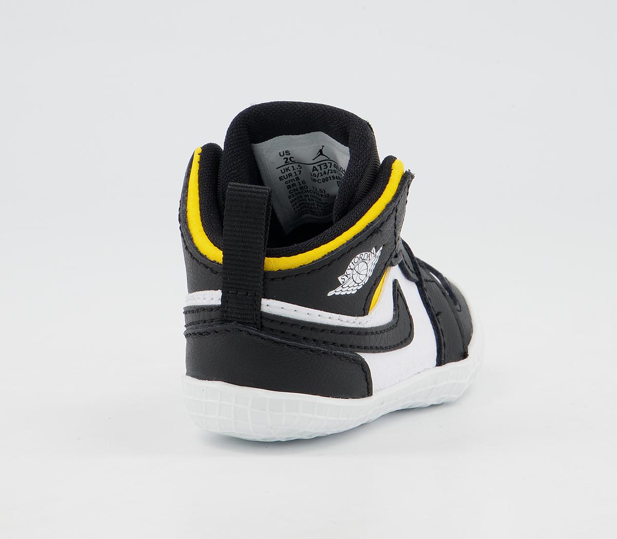 Jordan Jordan 1 Crib Booties Jordan Jordan 1 Crib Booties Black White Varsity Maize