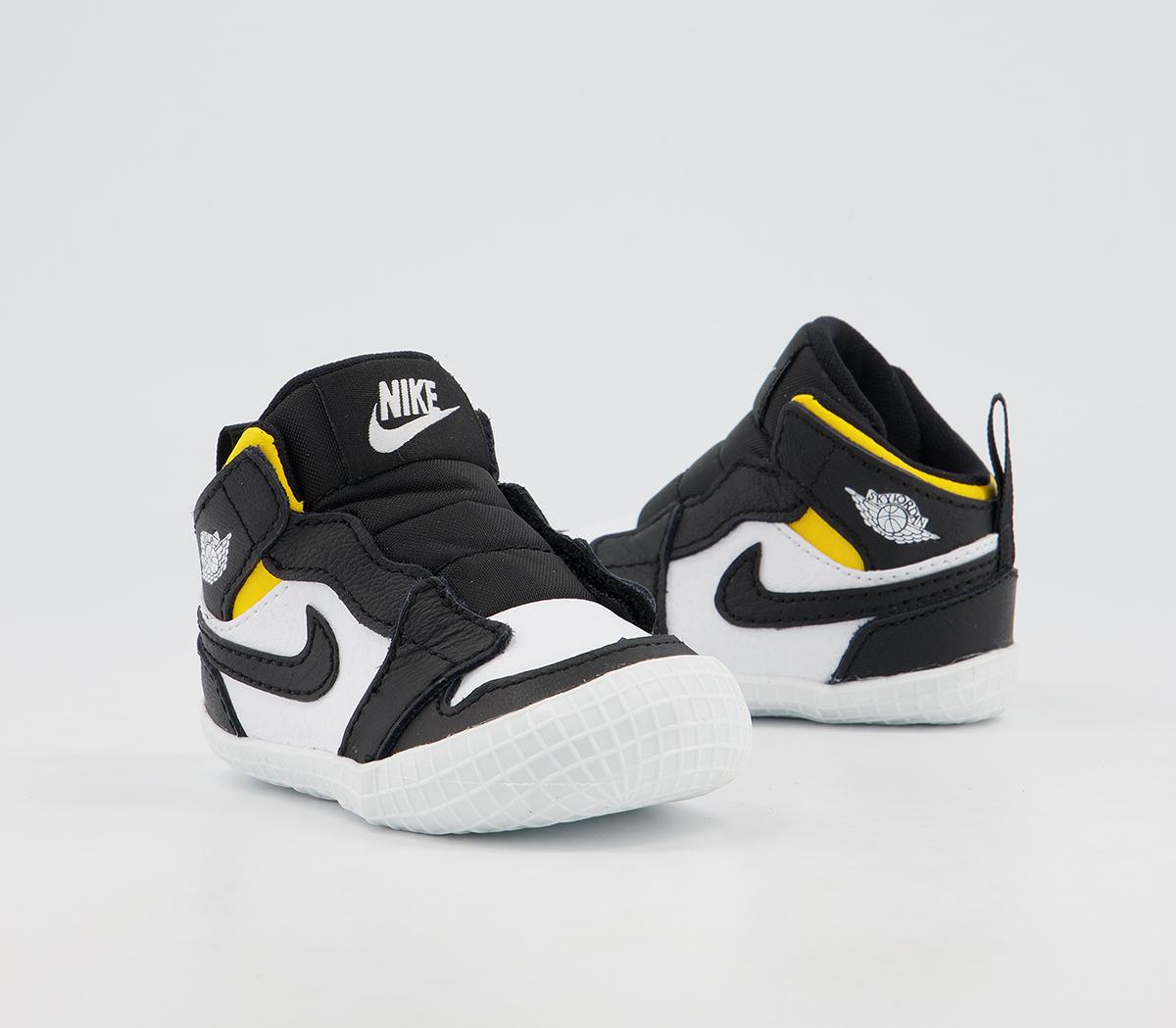 Jordan Jordan 1 Crib Booties Jordan Jordan 1 Crib Booties Black White Varsity Maize