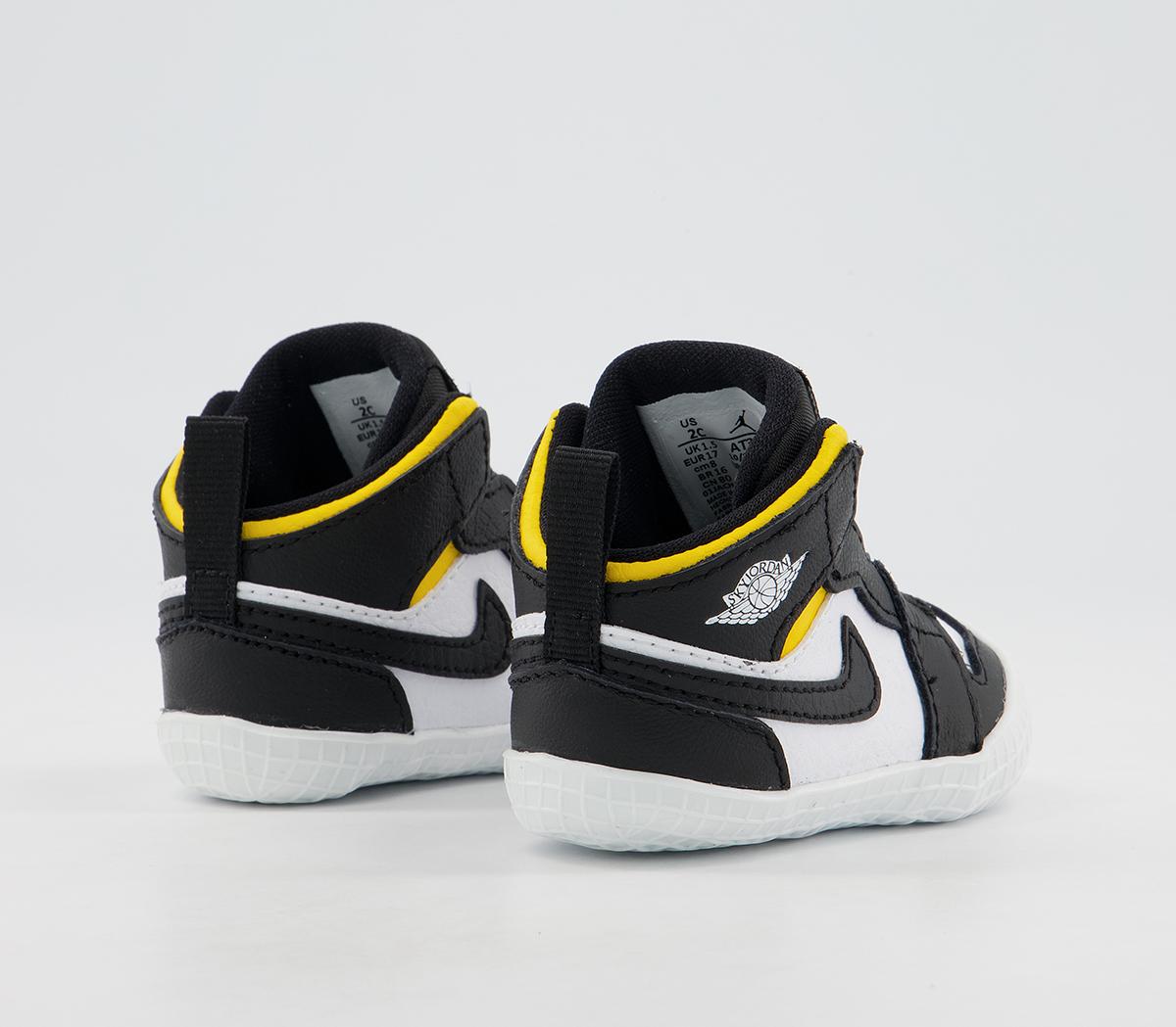 Jordan Jordan 1 Crib Booties Jordan Jordan 1 Crib Booties Black White Varsity Maize