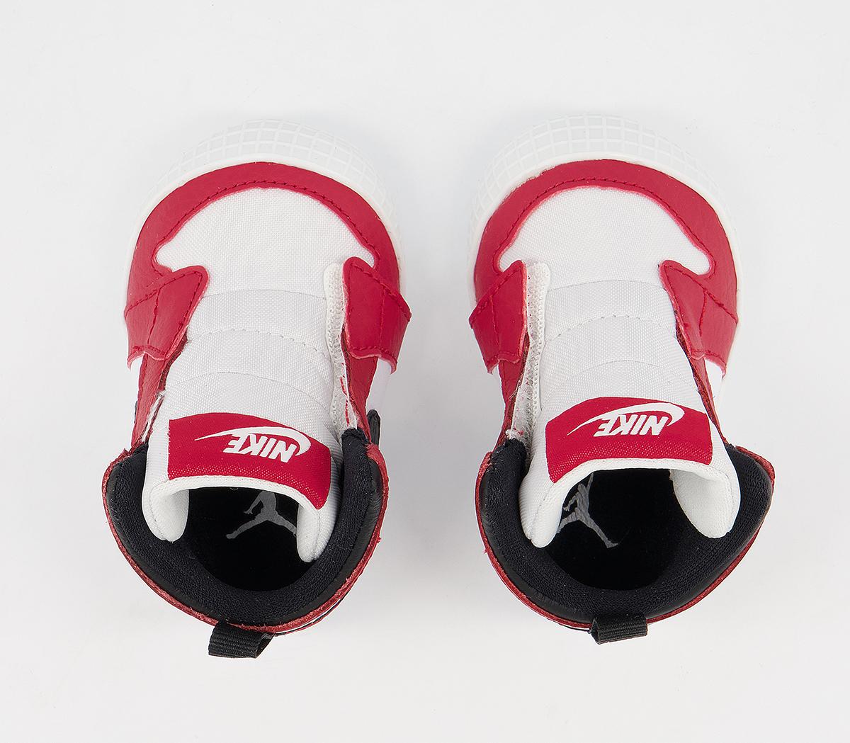 Jordan Jordan 1 Crib Booties White Black Varsity Red Unisex