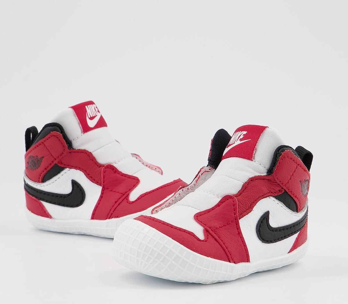 Jordan Jordan 1 Crib Booties White Black Varsity Red Unisex