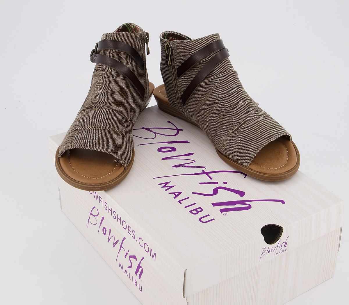 Blowfish Malibu Blitz Sandales Compensées Pour Femme, (Gris Fumé