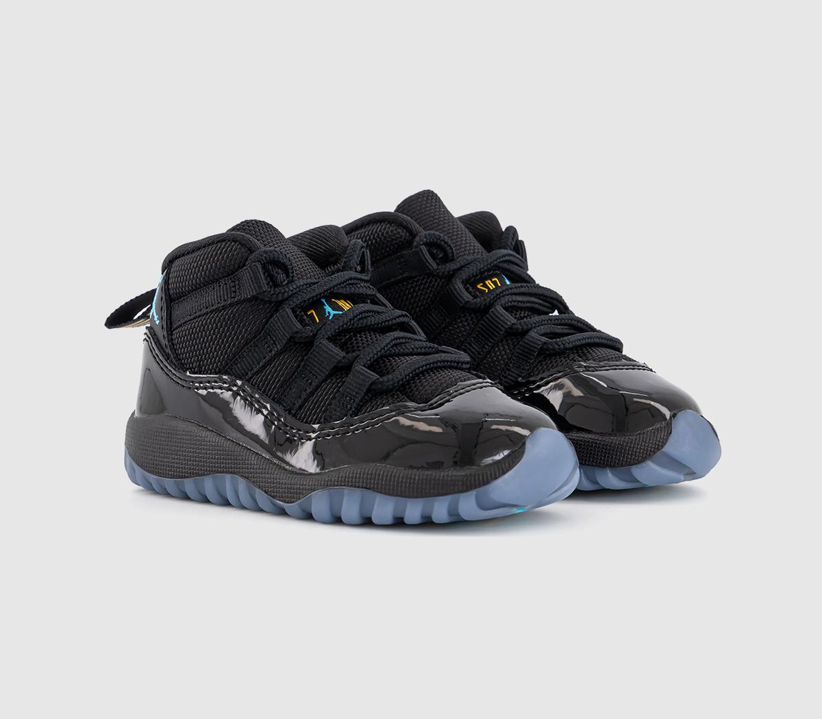 JordanAir Jordan 11 Toddler TrainersBlack Gamma Blue Black Varsity Maize
