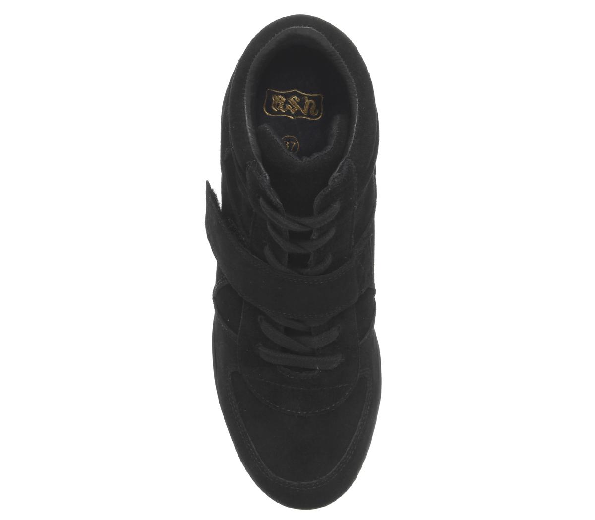 AshBowie Hi Top Wedge SneakerBlack Suede