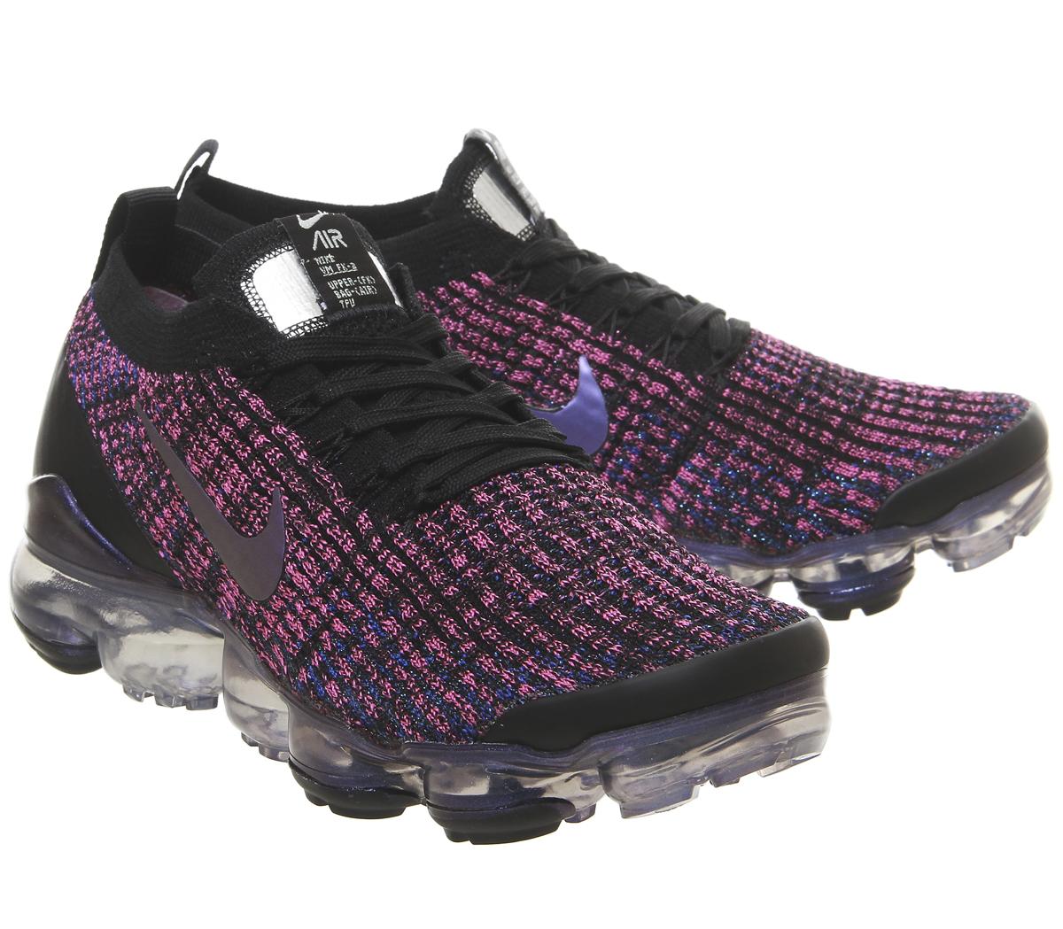 Nike Air Vapormax Fk 3 Trainers Black Racer Blue Laser Fuchsia F ...