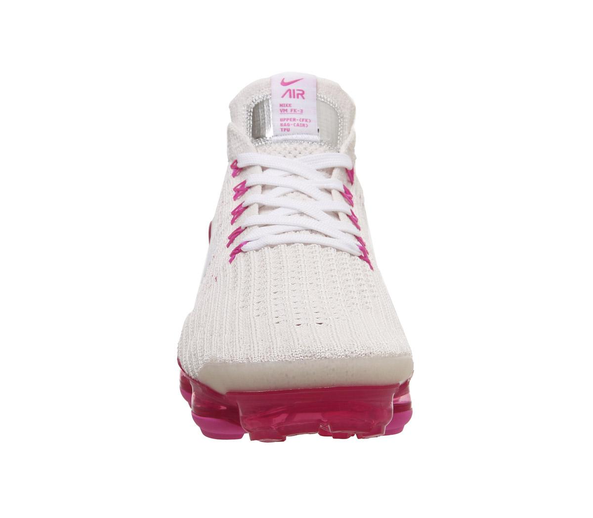 NikeAir Vapormax Fk 3Phantom White Laser Fuchsia F