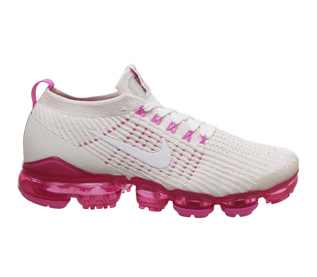 NikeAir Vapormax Fk 3Phantom White Laser Fuchsia F
