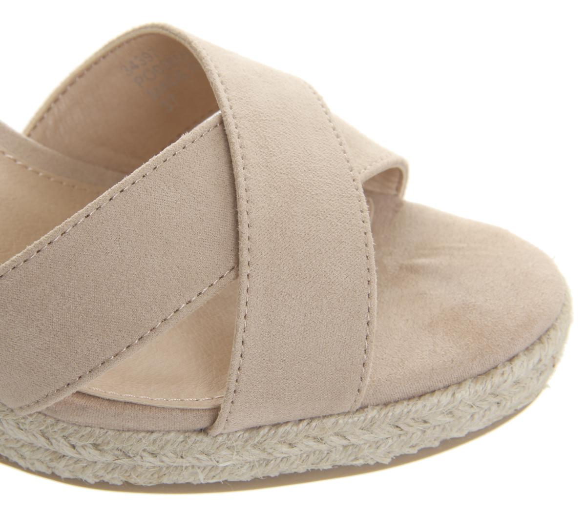 OFFICEMotional Espadrille Wedge With BrandingBeige