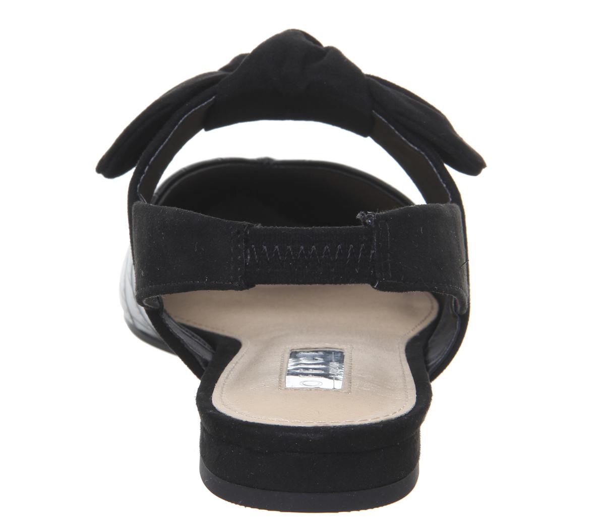 OFFICEFranca Point Bow SlingbackBlack Croc