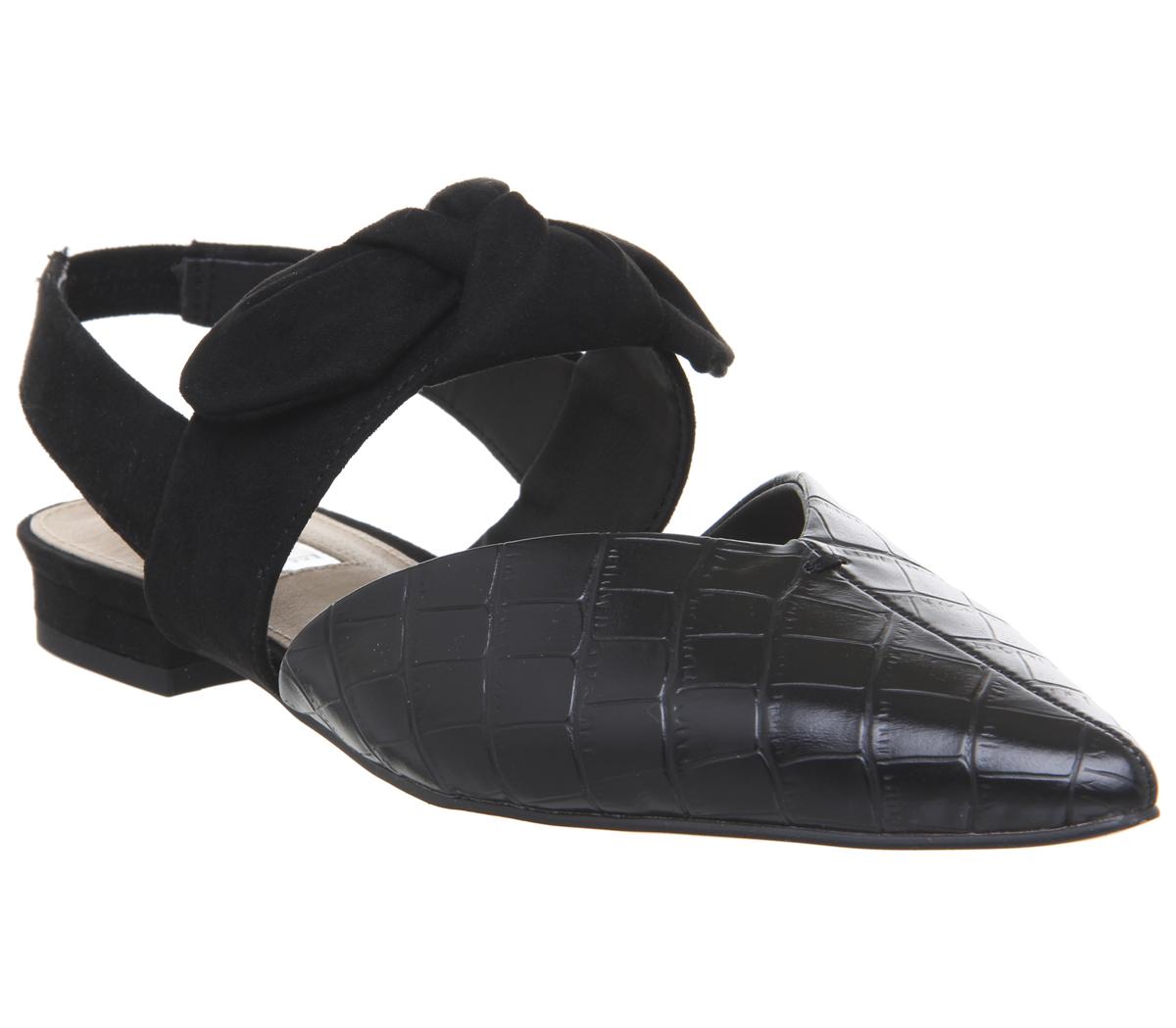 OFFICEFranca Point Bow SlingbackBlack Croc