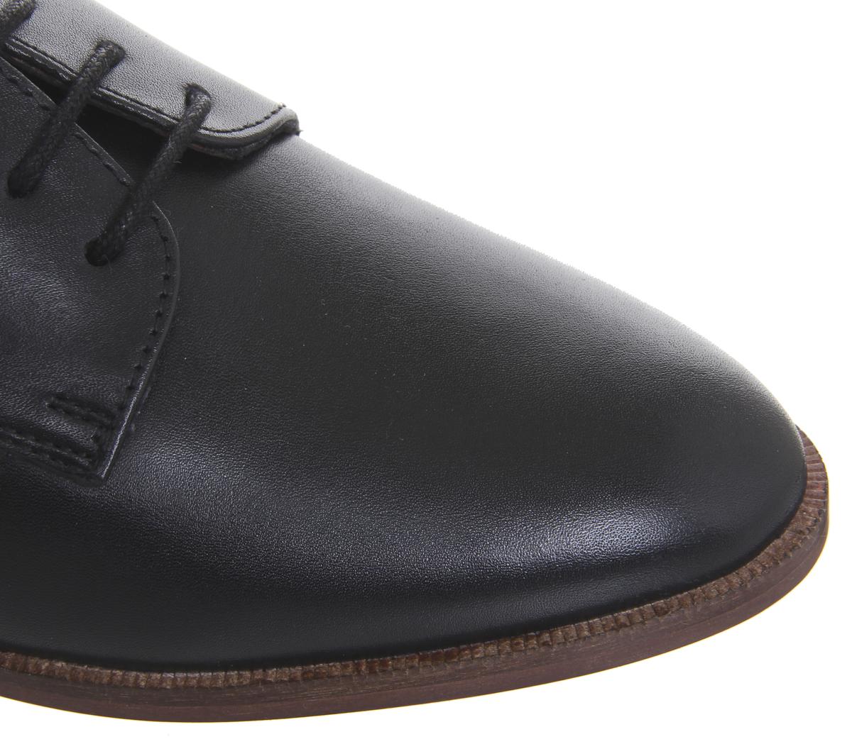 OFFICEFear Vintage Lace Up FlatsBlack Leather