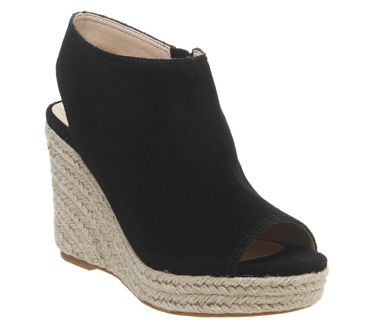 Office Magazine Ankle Cuff Espadrilles Office Magazine Ankle Cuff Espadrilles Black Suede