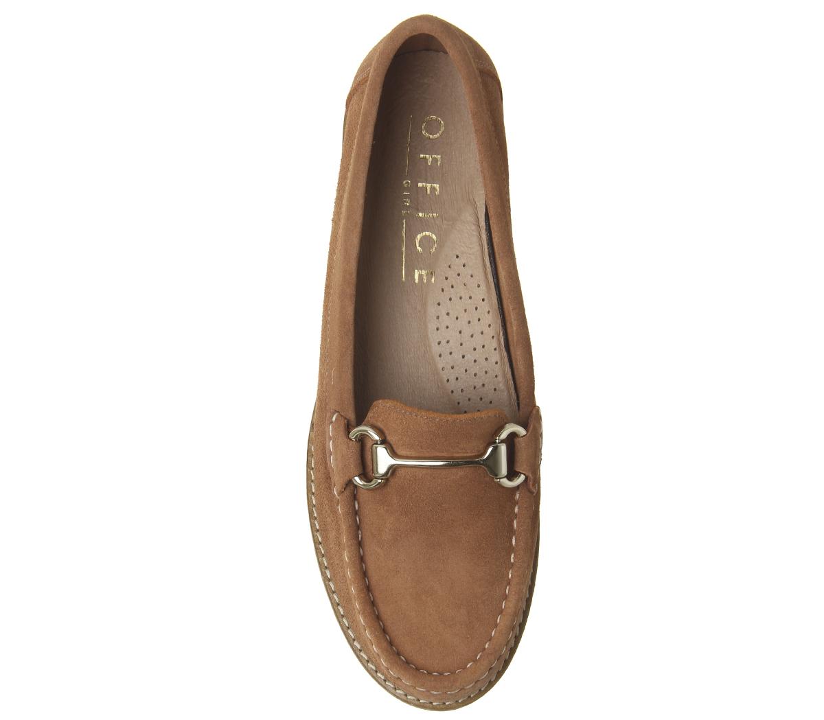 Office First Class Trim Loafers Office First Class Trim Loafers Tan Suede