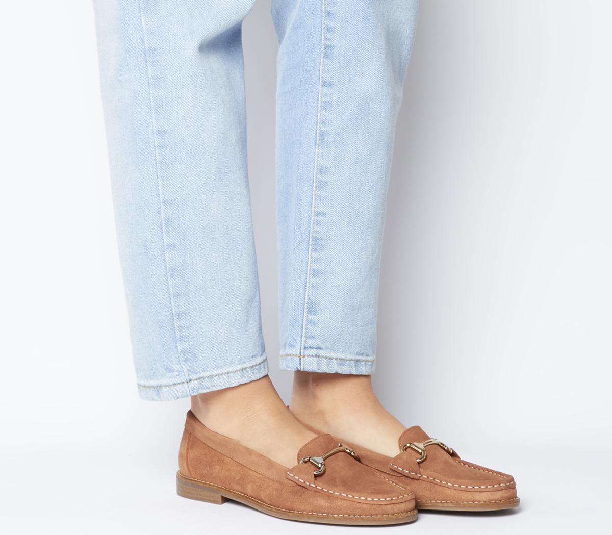 Tan suede sale loafers womens