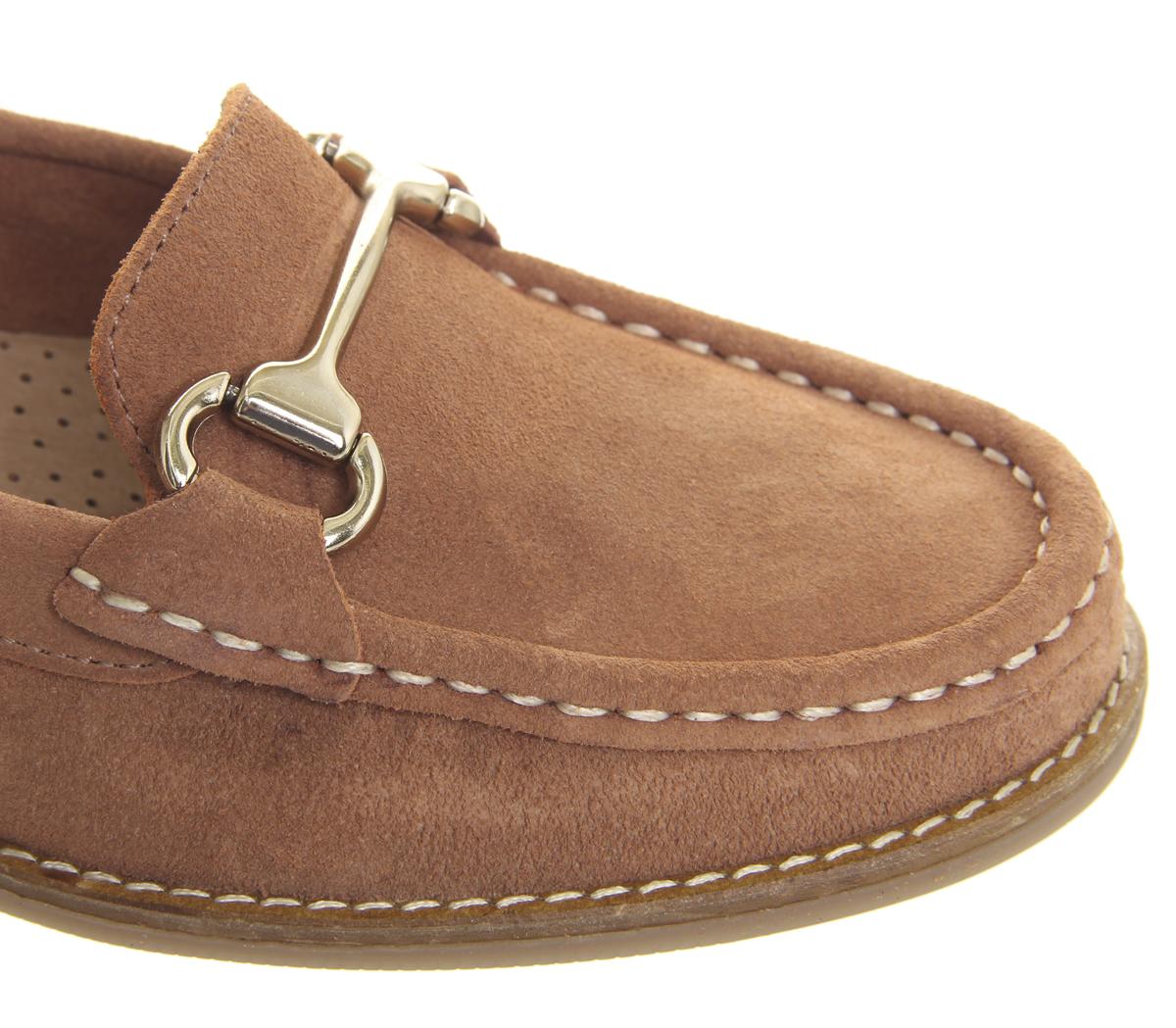 Office First Class Trim Loafers Office First Class Trim Loafers Tan Suede