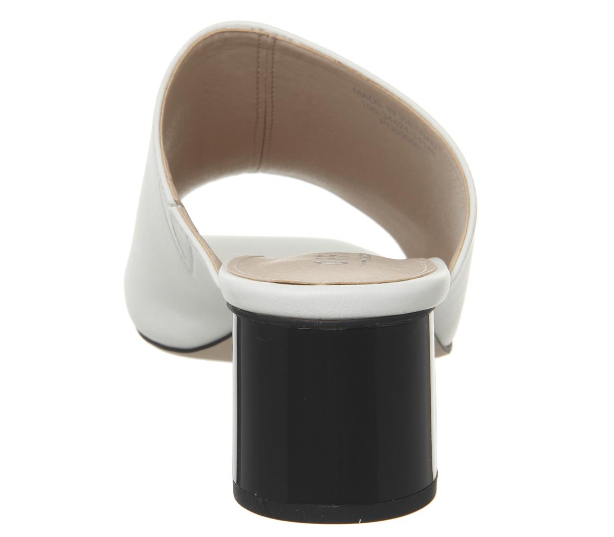 OFFICEMila Mule With Sprayed HeelWhite With Sprayed Heel