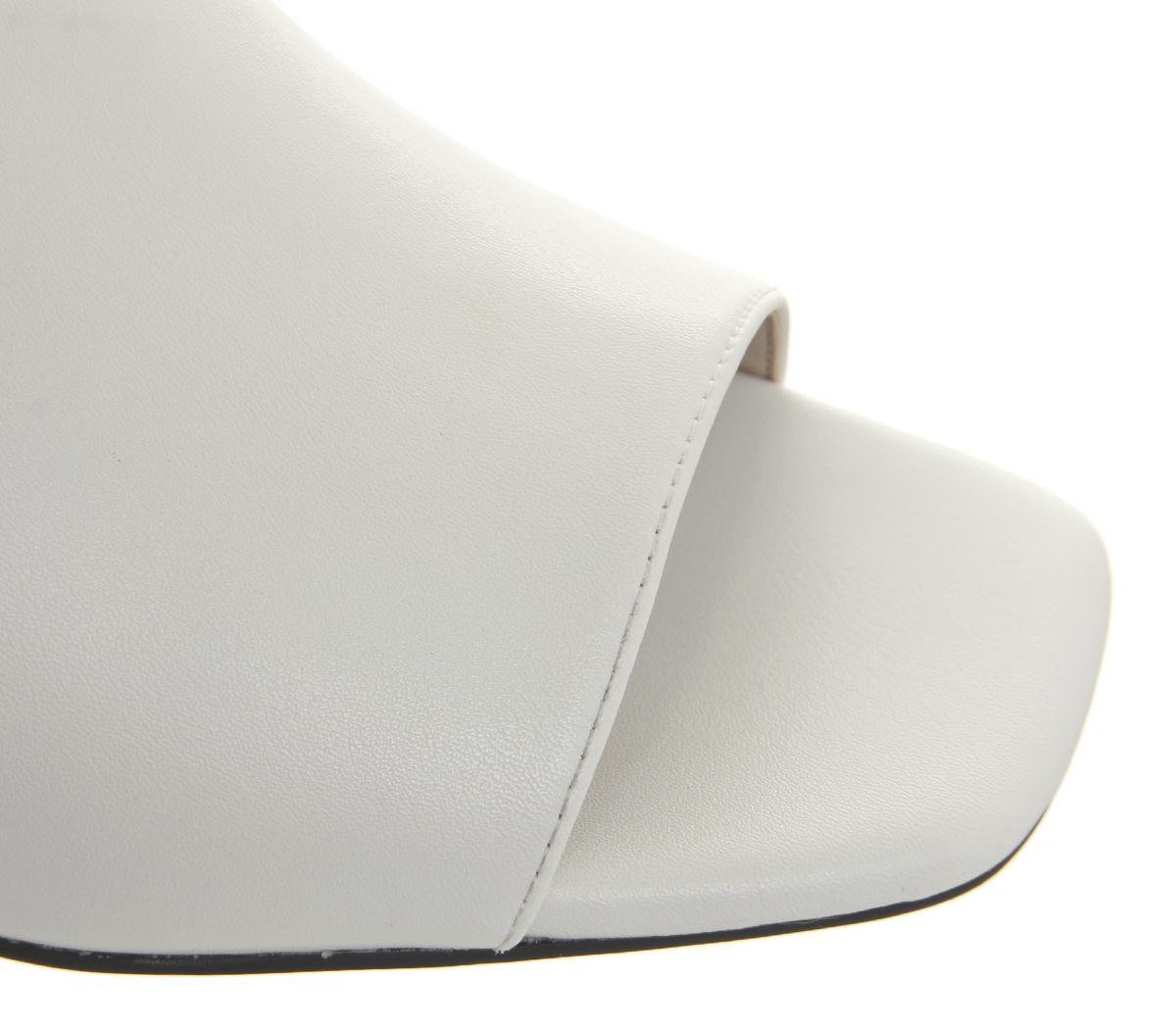 OFFICEMila Mule With Sprayed HeelWhite With Sprayed Heel