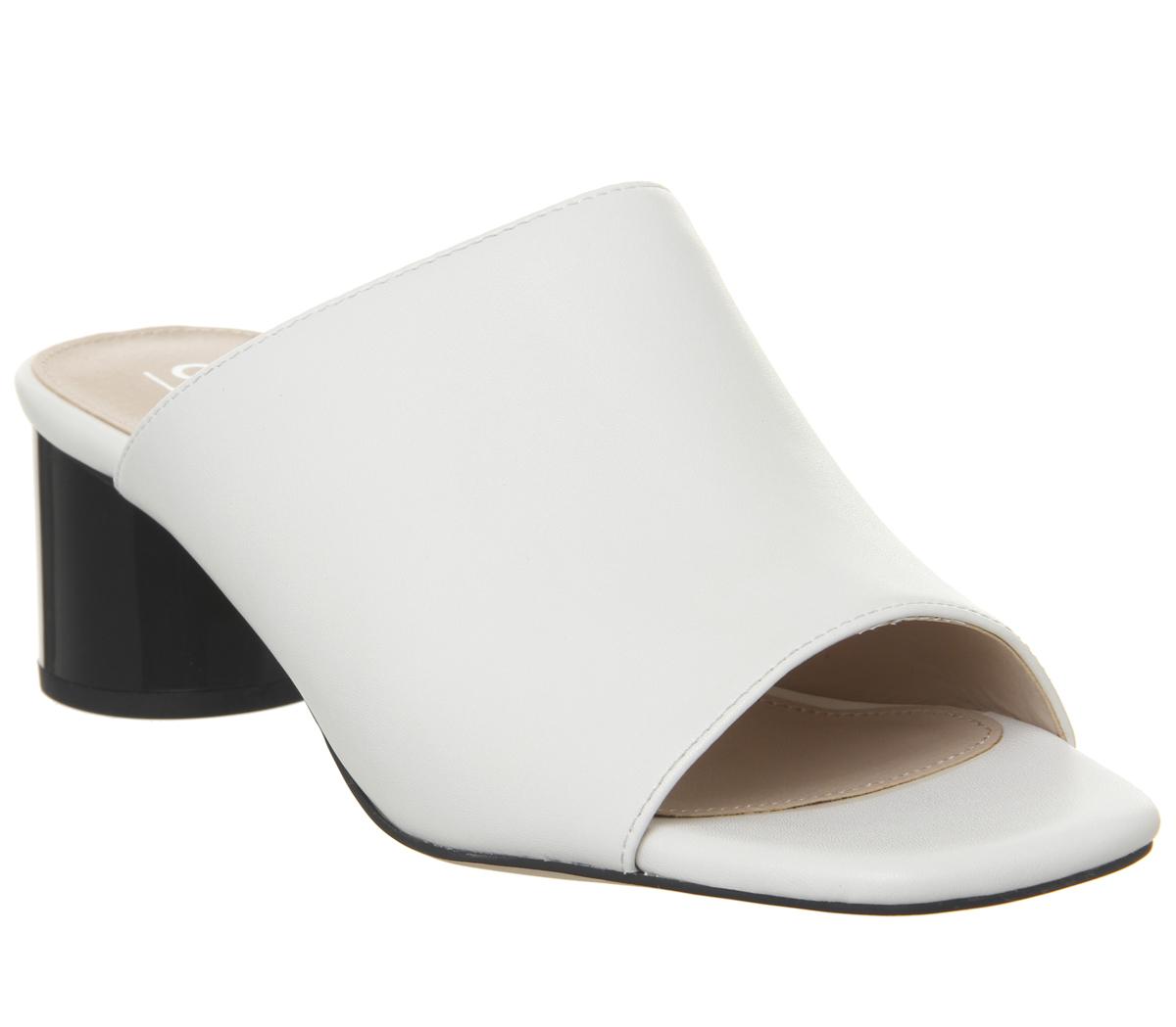 OFFICEMila Mule With Sprayed HeelWhite With Sprayed Heel