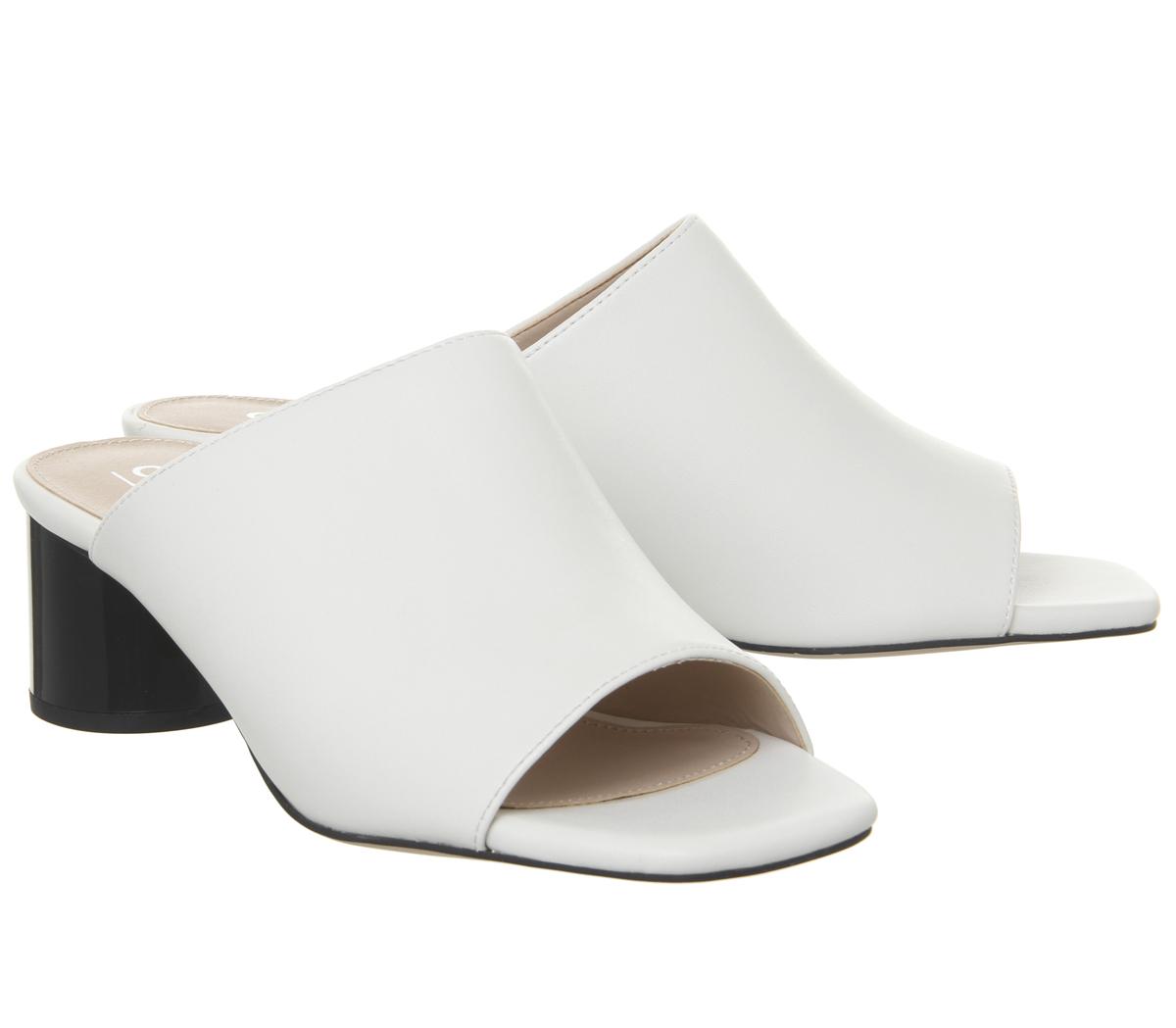 OFFICEMila Mule With Sprayed HeelWhite With Sprayed Heel