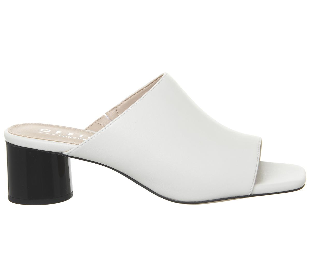 OFFICEMila Mule With Sprayed HeelWhite With Sprayed Heel
