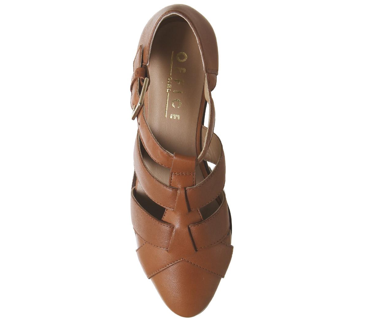 OFFICEFennel Woven FlatTan Leather