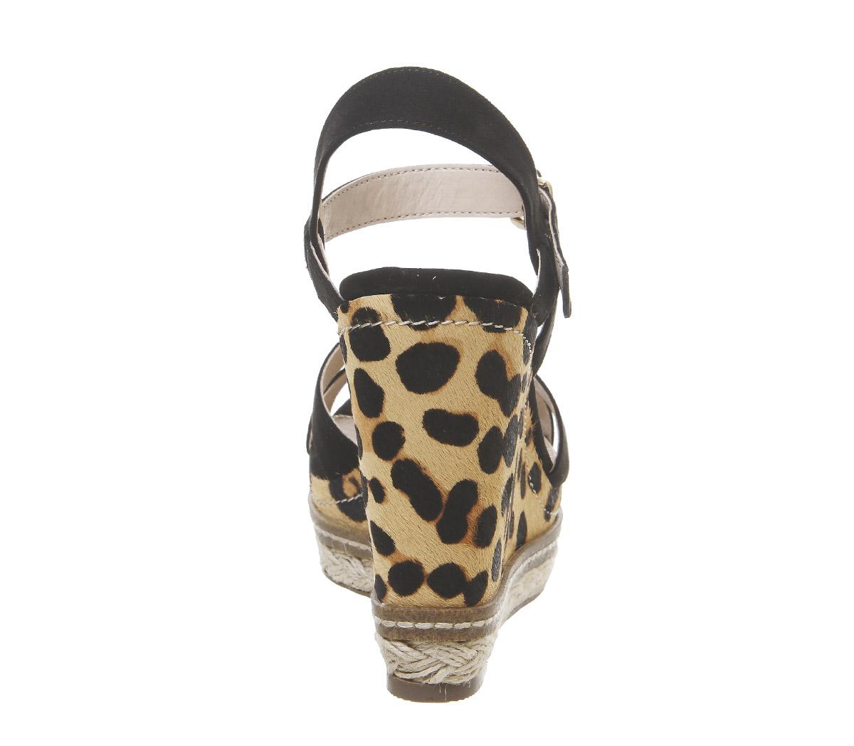 OFFICEHalcyon Feature WedgeBlack With Leopard