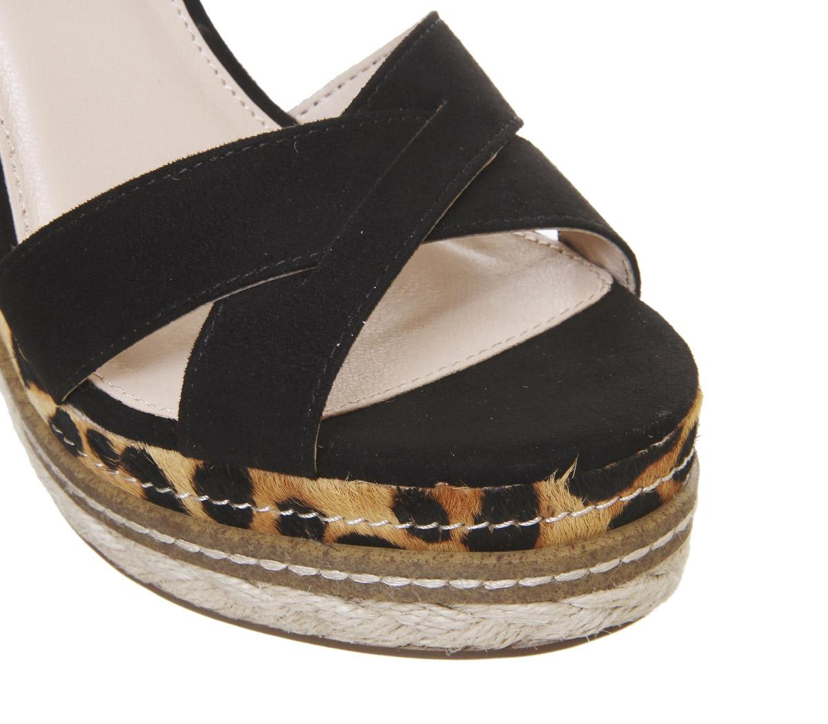 OFFICEHalcyon Feature WedgeBlack With Leopard