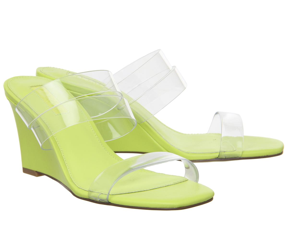 OFFICEMirror Transparent Trend WedgeNeon Lime