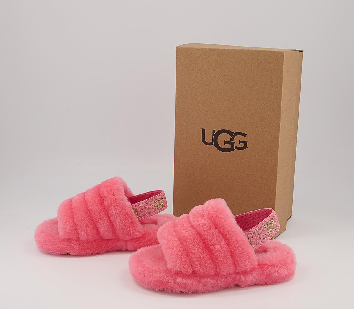 UGG Fluff Yeah Youth Slides UGG Fluff Yeah Youth Slides Pink Rose
