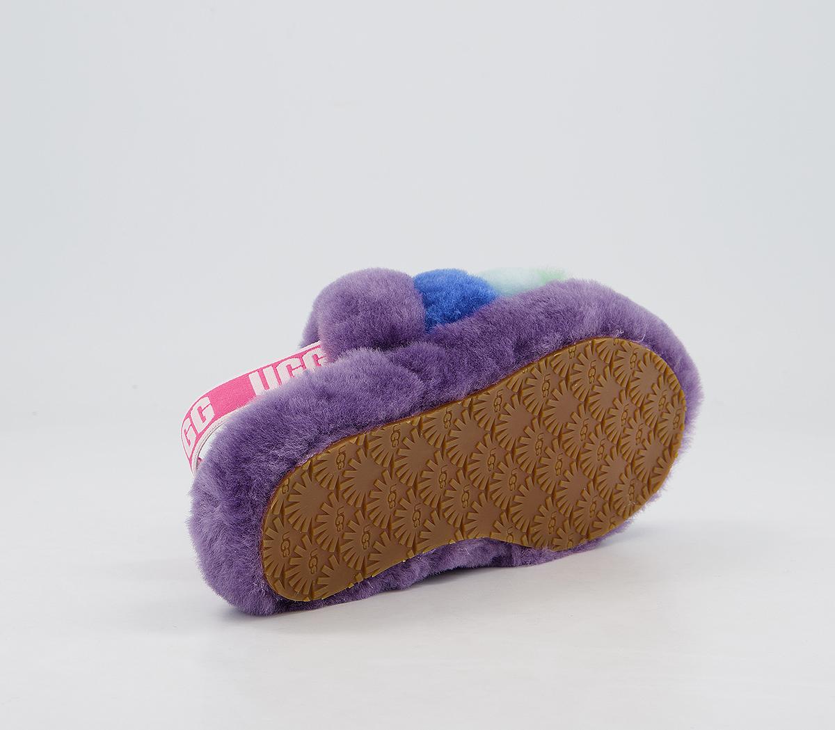 UGGFluff Yeah Slides YouthPurple Rainbow