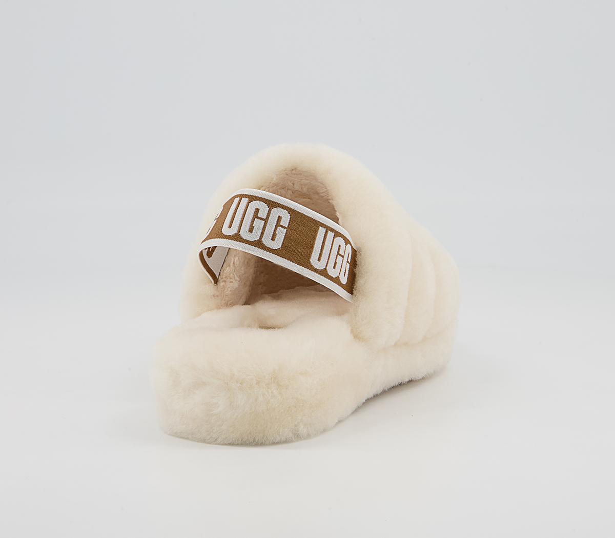 UGG Fluff Yeah Slide Youth Slippers UGG Fluff Yeah Slide Youth Slippers Natural