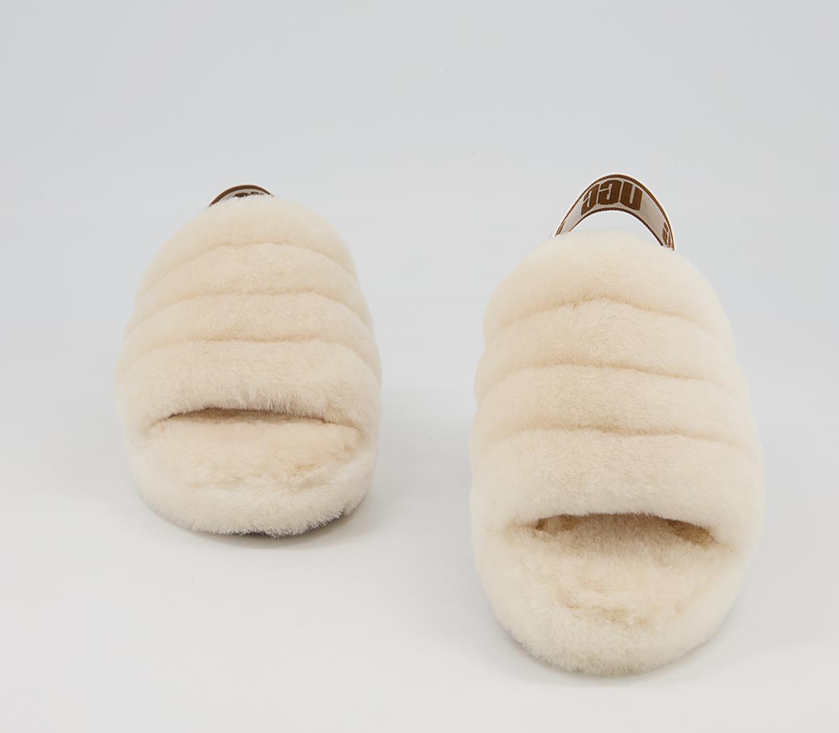 UGG Fluff Yeah Slide Youth Slippers UGG Fluff Yeah Slide Youth Slippers Natural