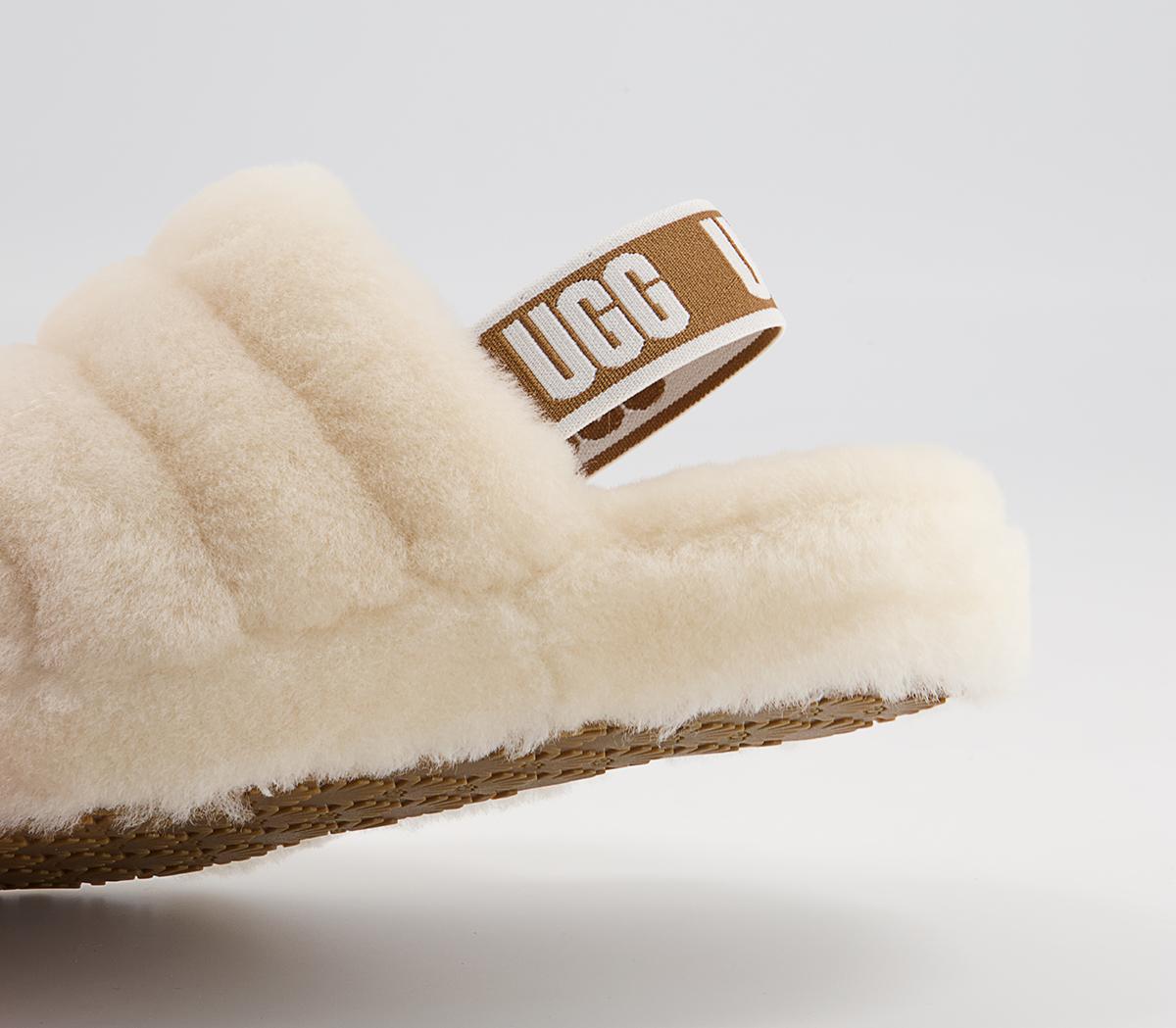 UGG Fluff Yeah Slide Youth Slippers UGG Fluff Yeah Slide Youth Slippers Natural