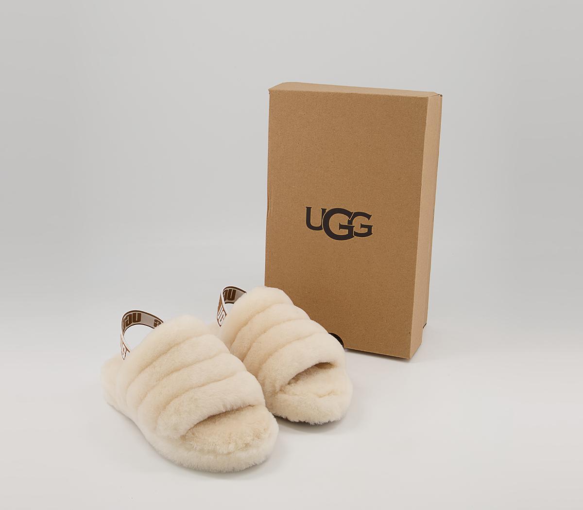 UGG Fluff Yeah Slide Youth Slippers UGG Fluff Yeah Slide Youth Slippers Natural