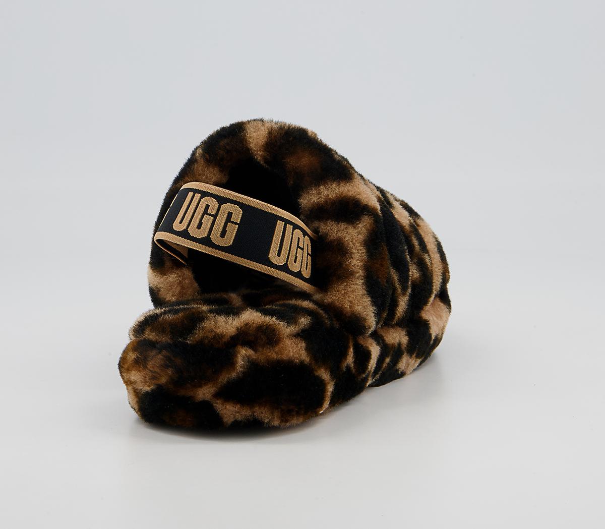 UGG Fluff Yeah Slide Youth Slippers UGG Fluff Yeah Slide Youth Slippers Butterscotch Panther