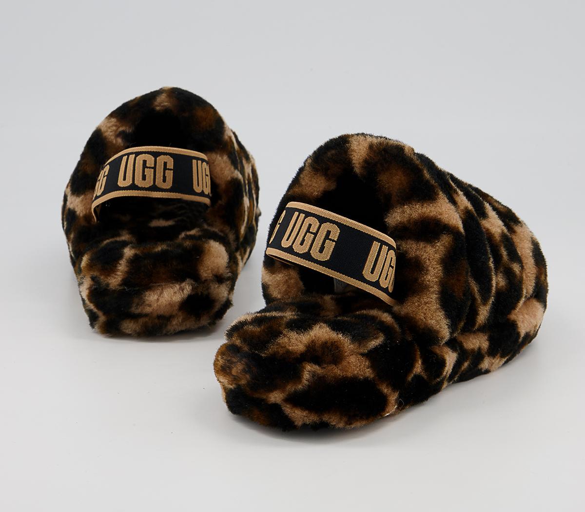 UGG Fluff Yeah Slide Youth Slippers UGG Fluff Yeah Slide Youth Slippers Butterscotch Panther