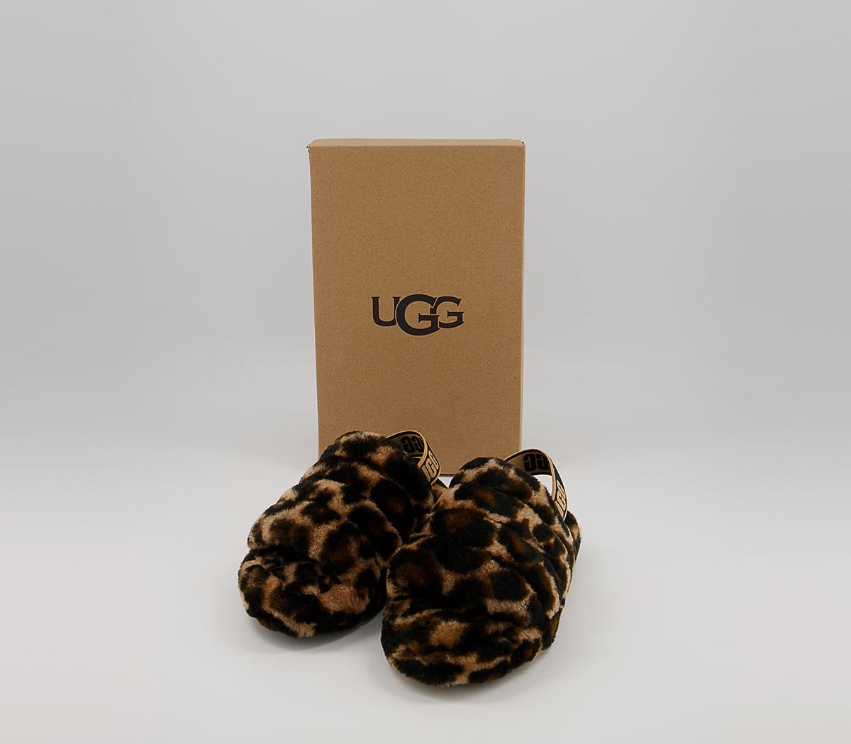 UGG Fluff Yeah Slide Youth Slippers UGG Fluff Yeah Slide Youth Slippers Butterscotch Panther