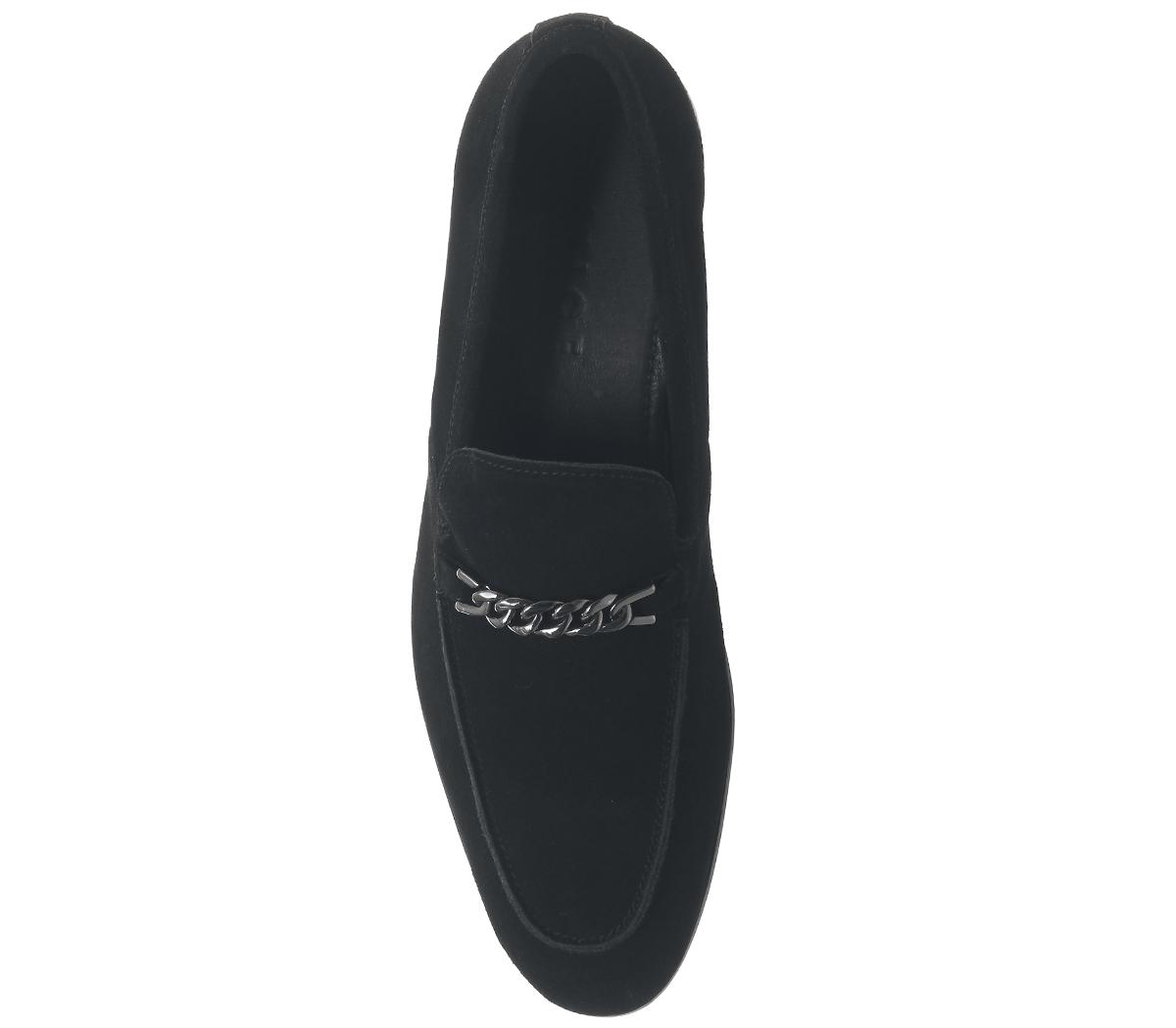 OFFICELion Chain LoaferBlack Suede