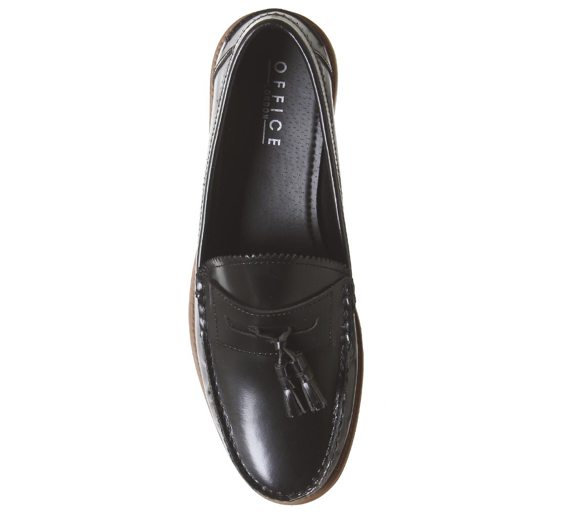 OFFICELiho Tassel LoaferBlack Hi Shine Leather