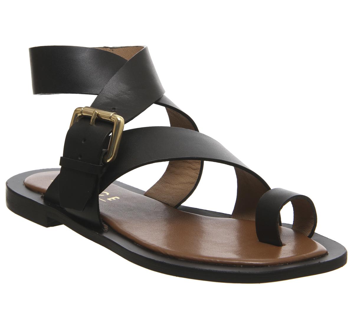 OFFICE Serenity Sandals Black Leather - Women’s Sandals