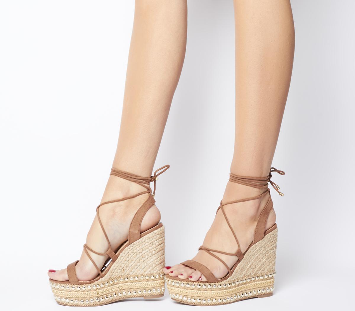 tan summer wedges