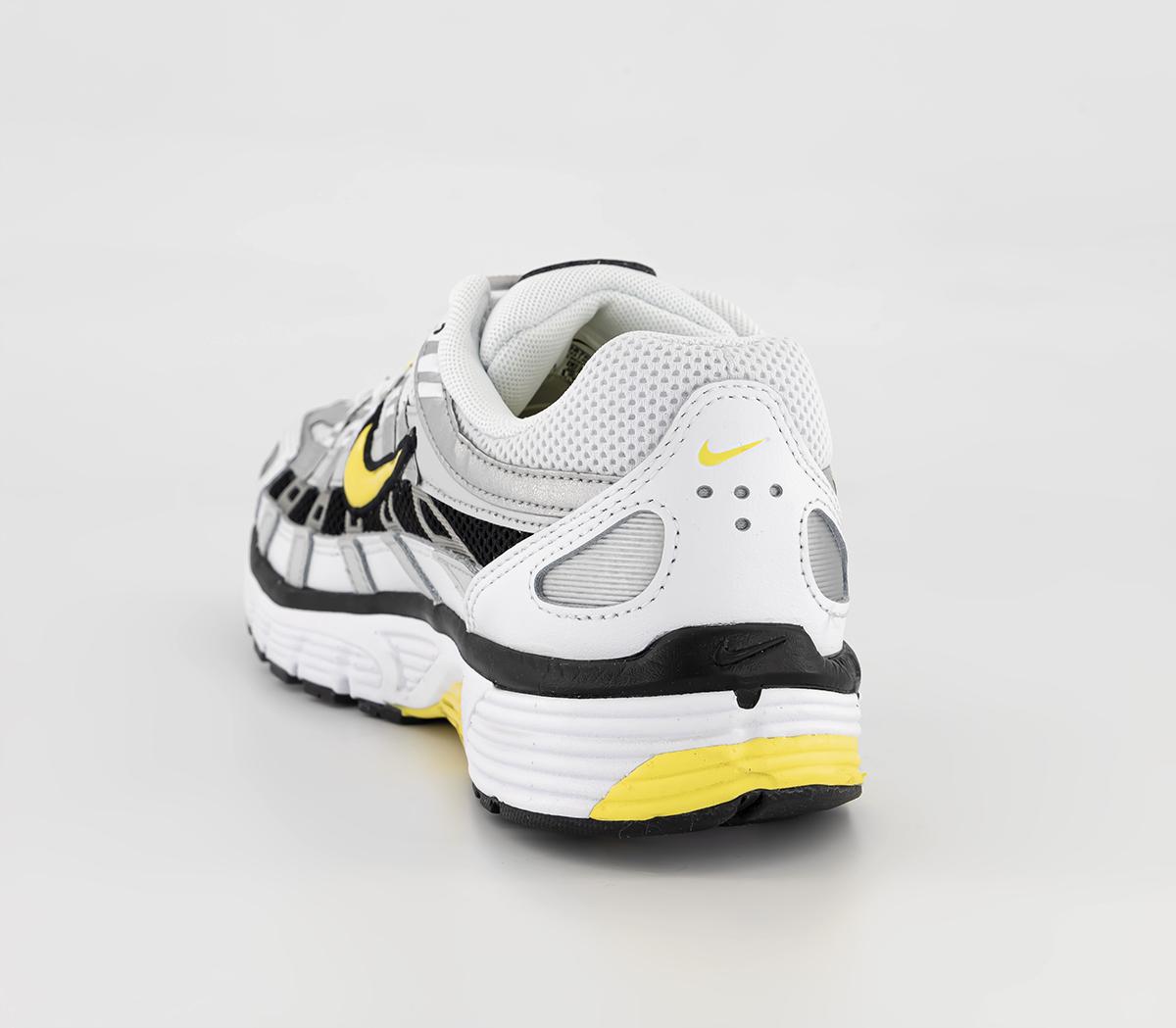 NikeP-6000 TrainersWhite Silver Yellow Black