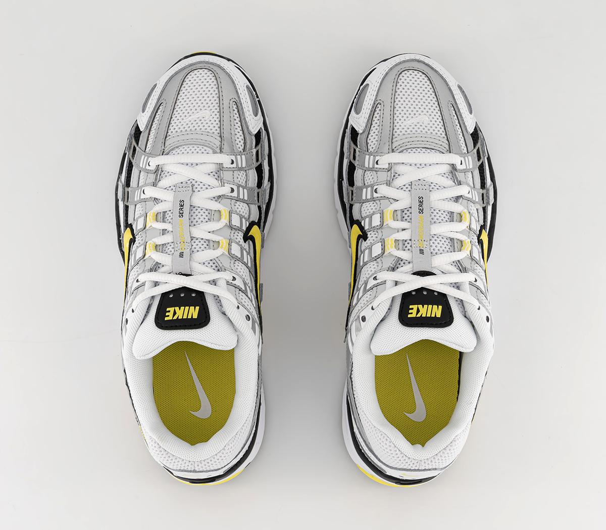 NikeP-6000 TrainersWhite Silver Yellow Black