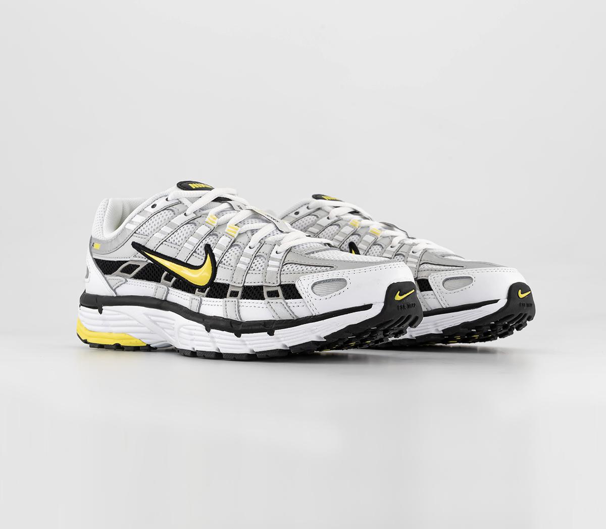 NikeP-6000 TrainersWhite Silver Yellow Black