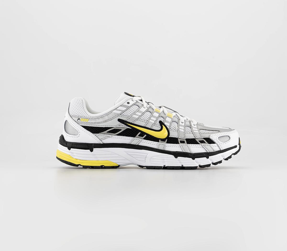 P-6000 Trainers White Silver Yellow Black