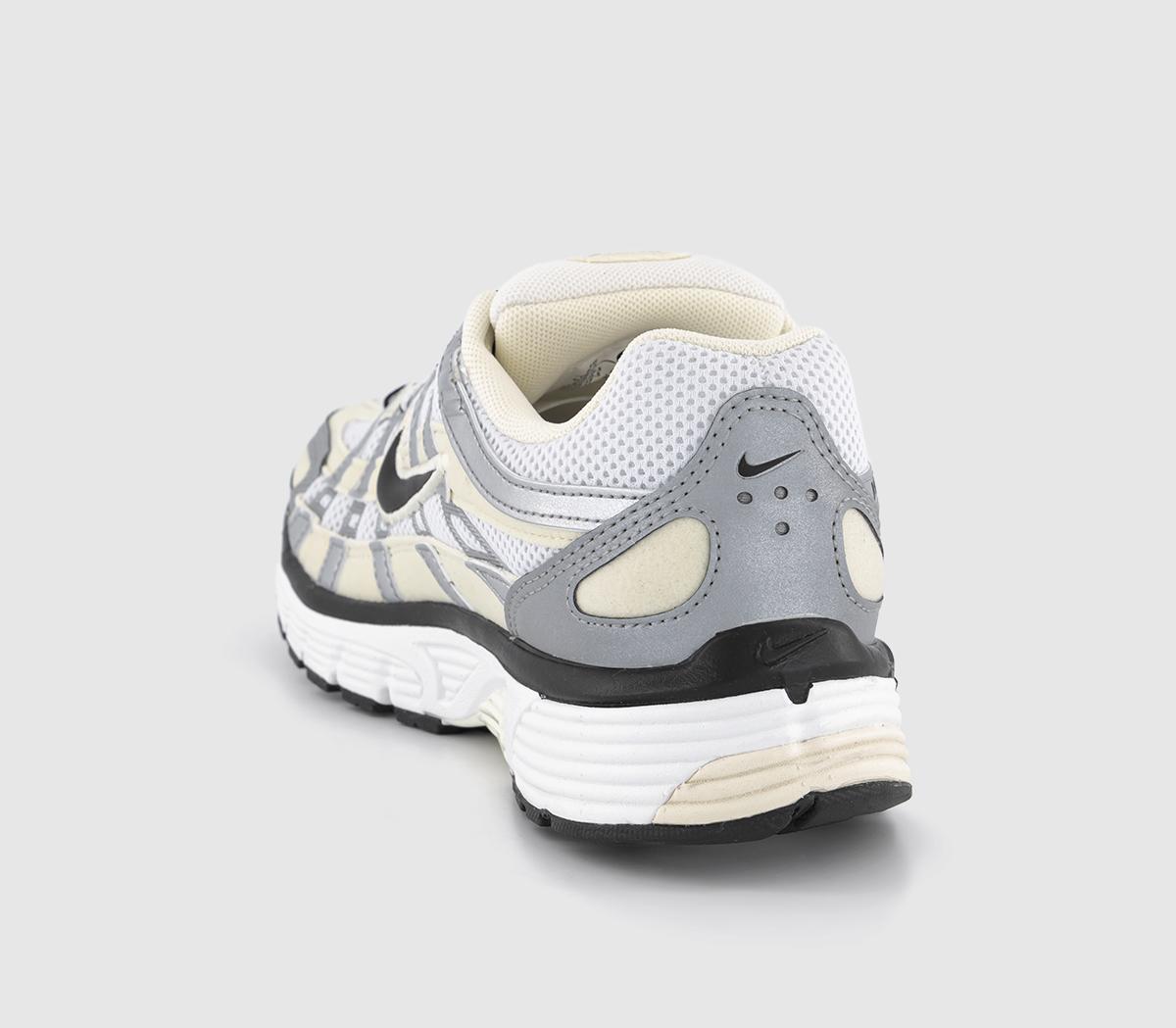 NikeP-6000 TrainersCoconut Milk Black Summit White Matalic Silver