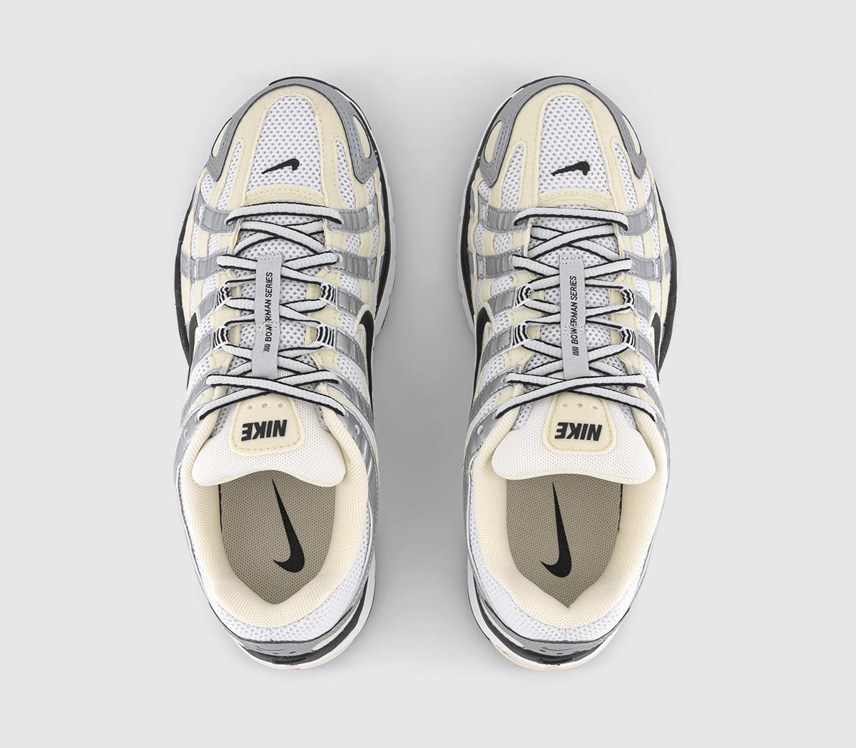 NikeP-6000 TrainersCoconut Milk Black Summit White Matalic Silver