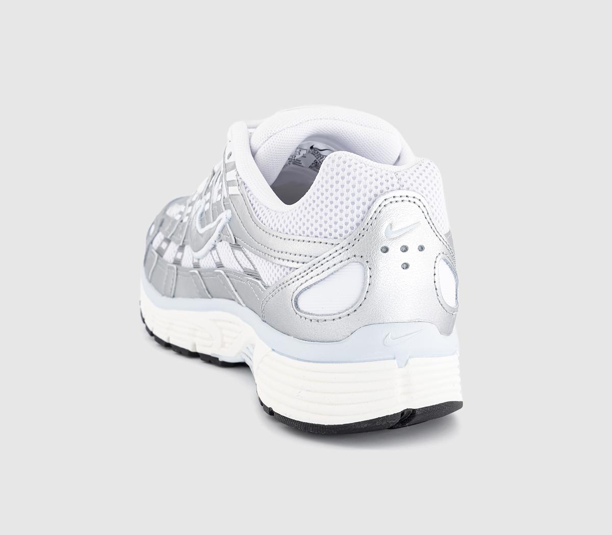 Nike P-6000 Trainers Nike P-6000 Trainers White Metallic Silver Blue Tint Sail